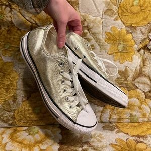 Silver Metallic Low Top Converse